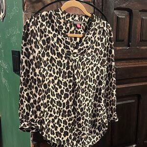 Vince Camaro Leopard Print Women's Top